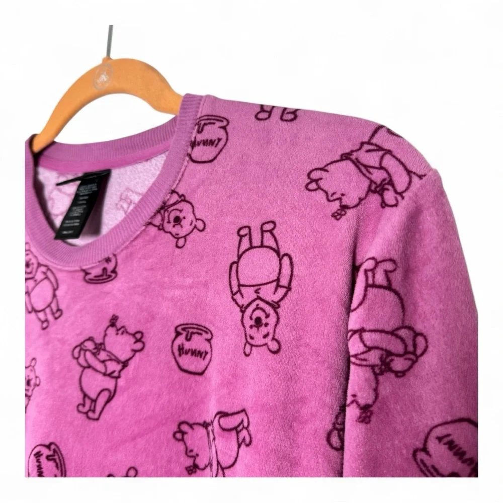 Disney Winnie the Pooh Pajama Set Women’s Small Pink Lounge Sleepwear Cute - Picture 7 of 13